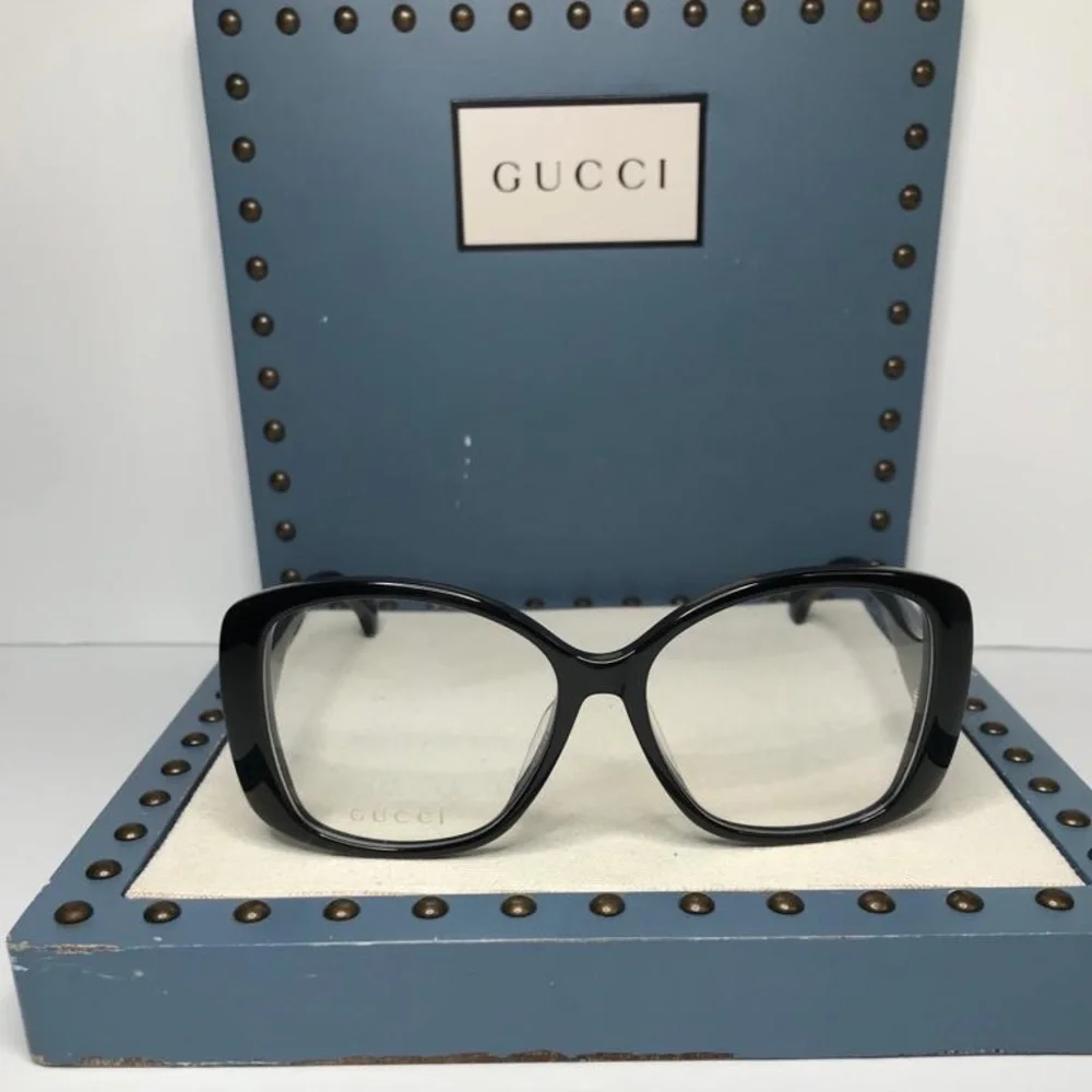 New Authentic Gucci Demo Butterfly Ladies Eyeglasses GG1236O 001 56 - Picture 6 of 16